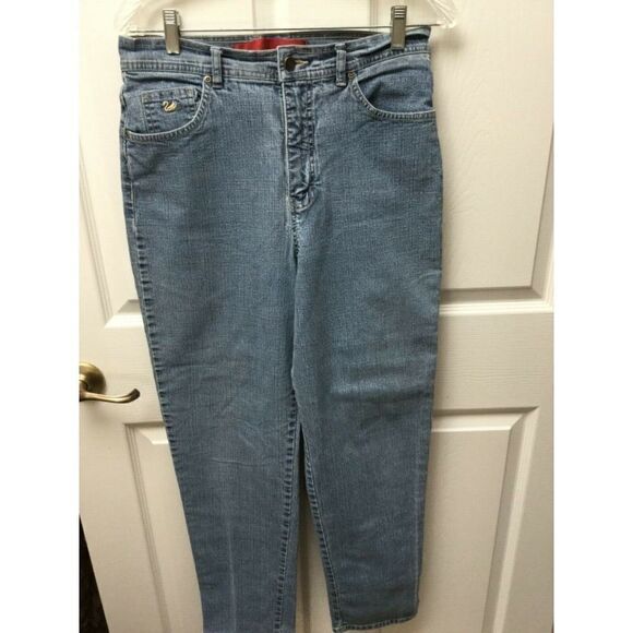 GLORIA VANDERBILT stretch dungaree regular size 10 - Picture 1 of 2